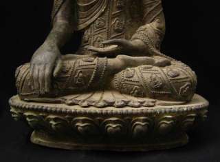 Old Tibet Tibetan Bronze Buddha Shakyamuni Statue  