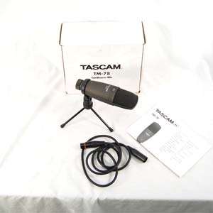 Tascam TM 78 Condenser microphone W/ 5FT Microphone XLR Cord, & Small 
