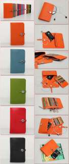 2012 new fashion100% Genuine leather 11 color for womens purse 