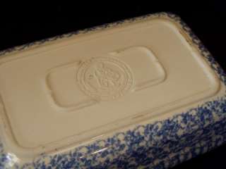 Henn Pottery BLUE SPONGEWARE Casserole dish 7x11 Baker  