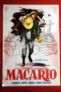 MACARIO MEXICAN PELLICER 1960 RARE EXYU MOVIE POSTER  