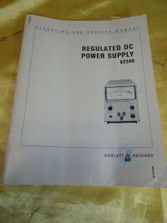 HP REGULATED DC POWER SUPPLY 6224B MANUAL  