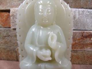 Fine Antique Chinese Carved Jade Kwan Yin Statue  