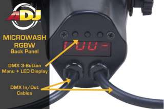 American DJ Micro Wash RGBW Mini Par Pin Spot LED Microwash 