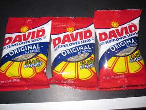 Davids Sunflower Seeds 3 1.75 oz bags  