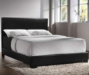 Queen Upholstered Black Low Profile Queen Size Bed Frame  