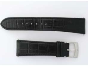 Wittnauer 22mm Black Genuine Leather Watch Band 7.5  