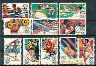 Briefmarken d. USA, gestempelt, Olympia 84, n.komplett  