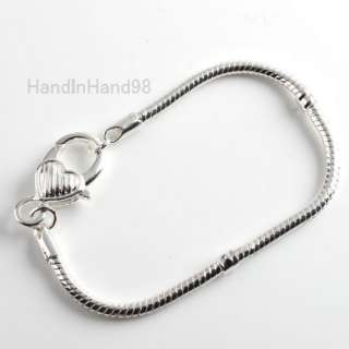 Hot Sale  Lobster Clip Snake Chain Bracelet Fit Charms Beads FREE 