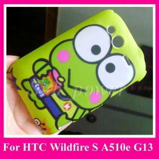 Green Frog hard Case cover for HTC G13 Wildfire S A510e  
