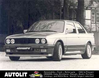 1983 1984 ? BMW 323i E30 Zender Tuner Press Kit  
