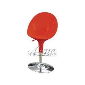  Sybil Red Finish Adjustable Air Lift Stool