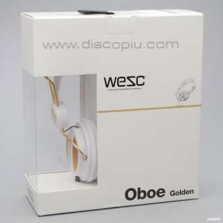cuffie WESC OBOE white gold per  DJ iPod iPhone NEW  