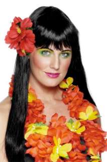 Hawaiian Red Flower Costume Accessory Fancy Dress  