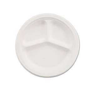  Paper Dinnerware, 3 Compartment Plate, 9 1/4 Diameter 