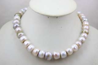 Collana Grandi Perle Australiane da 15 a 11 Mm, Arg 925  