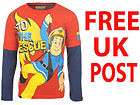 FIREMAN SAM TO THE RESCUE Boys T Shirt LONG SLEEVED Top AGE 2 3 3 4 5 