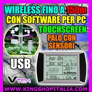 STAZIONE METEOROLOGICA BAROMETRICA ANEMOMETRO SOFTWARE  