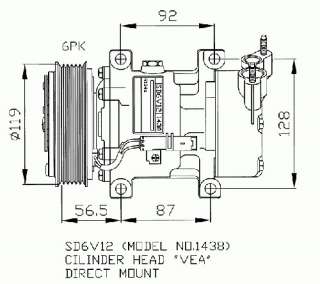   Compresseur de climatisation Peugeot 206 2000 