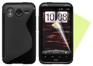 Stylish matt & gloss S Lineflexible TPU case for the HTC Desire HD 