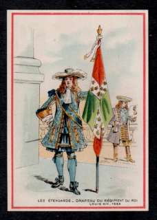   ETENDARDS.DRAPEAU.REGIMENT DU ROI LOUIS XIV.1656.FLAG.