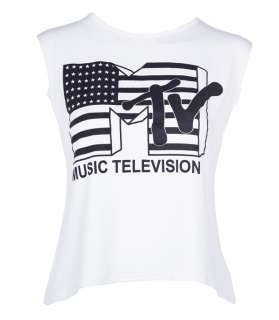   MTV Television Printed Vest Top T Shirt S/M (8 10 M/L (12 14)  