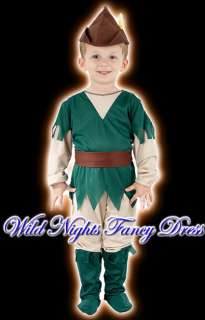FANCY DRESS COSTUME BOYS ROBIN HOOD TODDLER AGE 2 3  