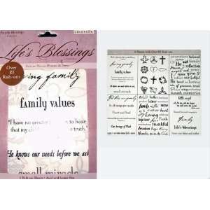  Family Blessings Rub On Words, Phrases & Icons Arts 