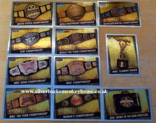 WWE Slam Attax Evolution Full Set of Title Cards Belts  