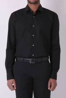 Black Cotton Contemporary Fit Shirt by Hugo Boss Black   Black   Buy 