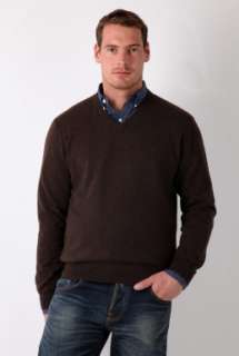 Brown Lambswool V Neck Knit by Polo Ralph Lauren   Brown   Buy 