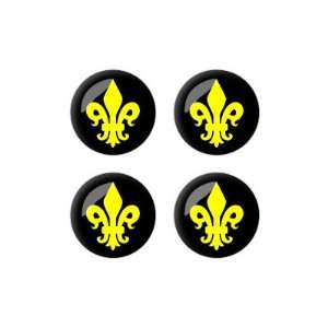     Yellow Saints   3D Domed Set of 4 Stickers Badges Wheel Center Cap
