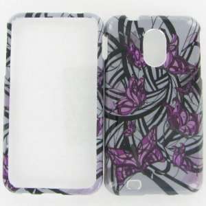   Epic 4G Touch Purple Butterfly Flower Protective Case