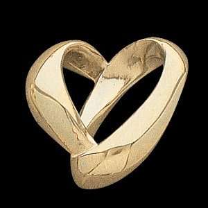  14K White Gold Slide Heart Shaped Chain Slide Jewelry