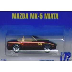 Mattel Hot Wheels 1991 164 Scale Maroon Mazda MX 5 Miata Die Cast Car 