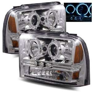   Super Duty Chrome CCFL LED Projector Headlights /w Amber Automotive
