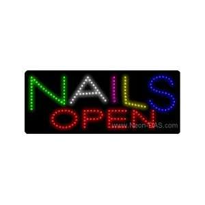  Nails Open Outdoor LED Sign 13 x 32