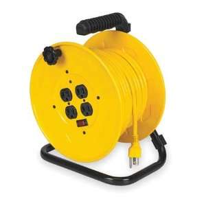  Extension Cord Reels Cord Reel,Manual,14/3,80Ft,Yellow 