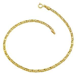  14 Karat Yellow Gold 2.5 mm Tiger Eye Bracelet (8 Inch) Jewelry