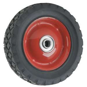  Waxman 4381699N 6 Inch Steel Hub Wheel, Black Tire and Red 
