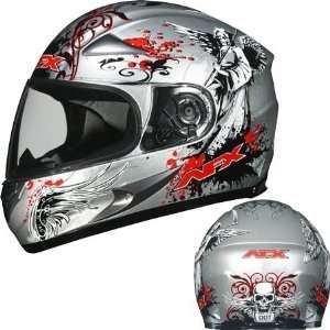  AFX FX 90 Dark Angel Full Face Helmet Medium  Silver 