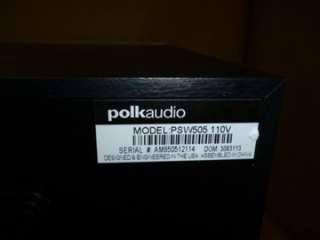 POLK AUDIO PSW505 12 INCH POWERED SUBWOOFER SPEAKER  