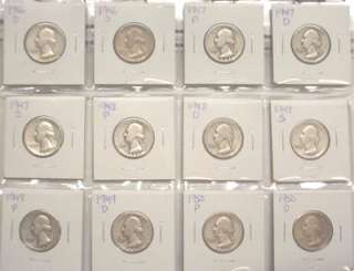 Complete Set of Silver Quarters 1932 1964 PDS (no 1932 D or S) 81 