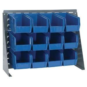  Louvered Bench Rack Plastic Bin System   QBR 2721 230 12 