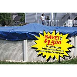  16 Year 28 ft Round Pool Winter Covers With Cover Clips 