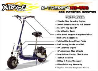 NEW 50 CC GAS SCOOTER 2 STROKE MOTOR ELECTRIC START  