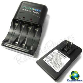   Charger + 4 x AA 1.6V 2500mWh NiZn Rechargeable Battery  
