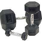 Body Solid Rubber Hex Dumbbell Weights Set 5 50lb pairs