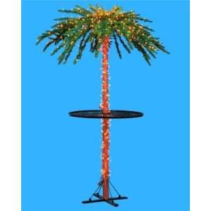  Lighted Palm Trees   7.5 Palm Tree w/ Table   Clear Trunk 