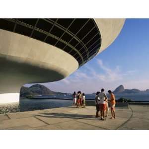 People Looking at View Across Bay to Rio from Museo De 